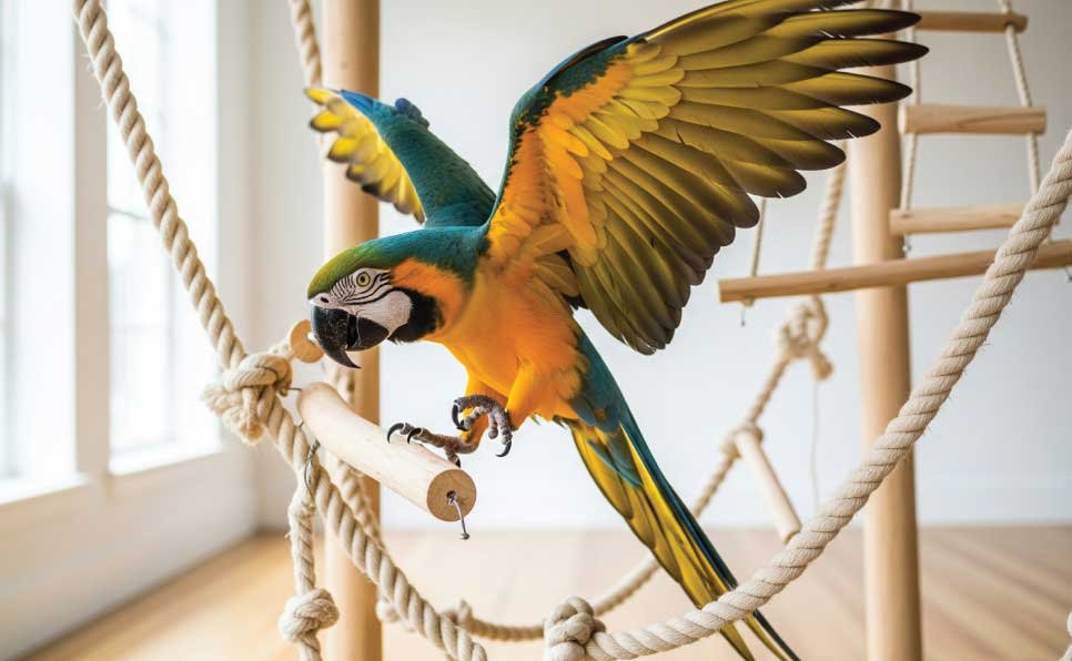 Hanging-Obstacle-Course-Parrot-DIY-Toys