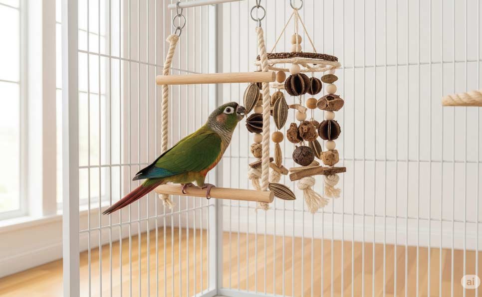 Seed-Pod-Mobile-Complete-DIY-parrot-toy