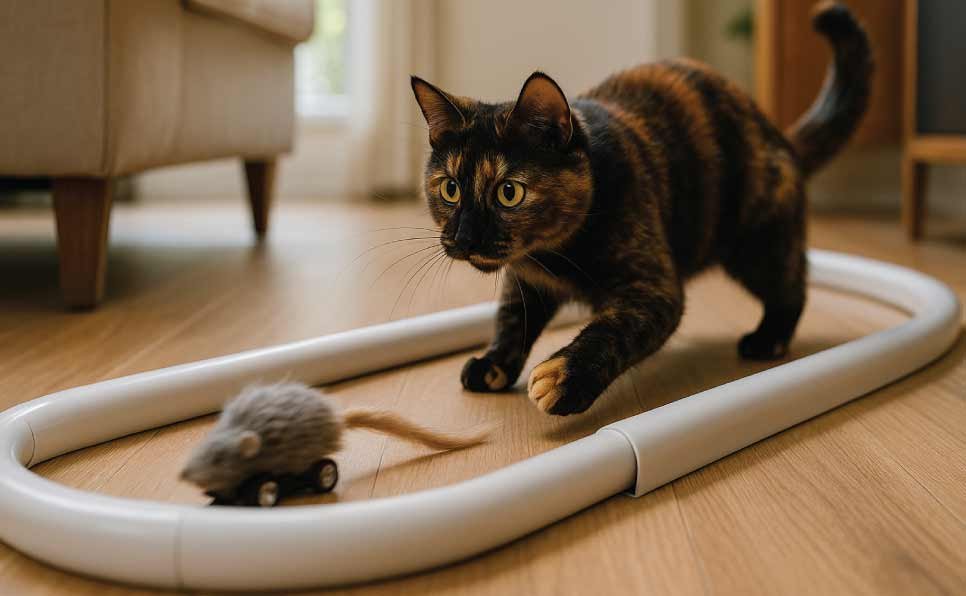 Motorized-Track-Cat-Chasing