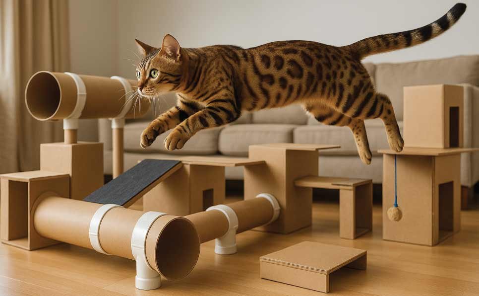 Obstacle-Course-Cat-Navigating