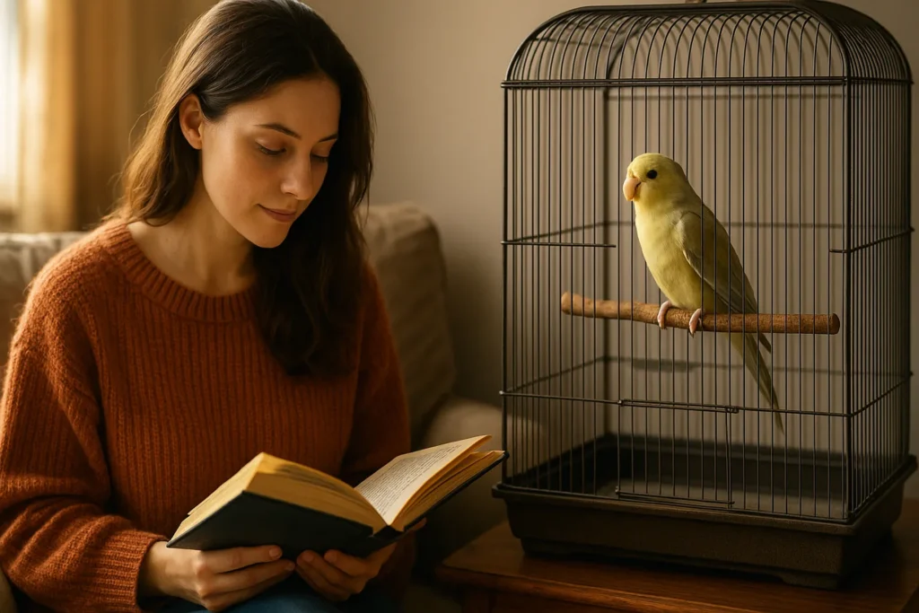Reading with a Feathered Companion