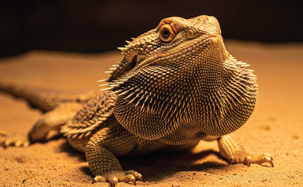 Bearded-dragon-behavior-puffed-beard