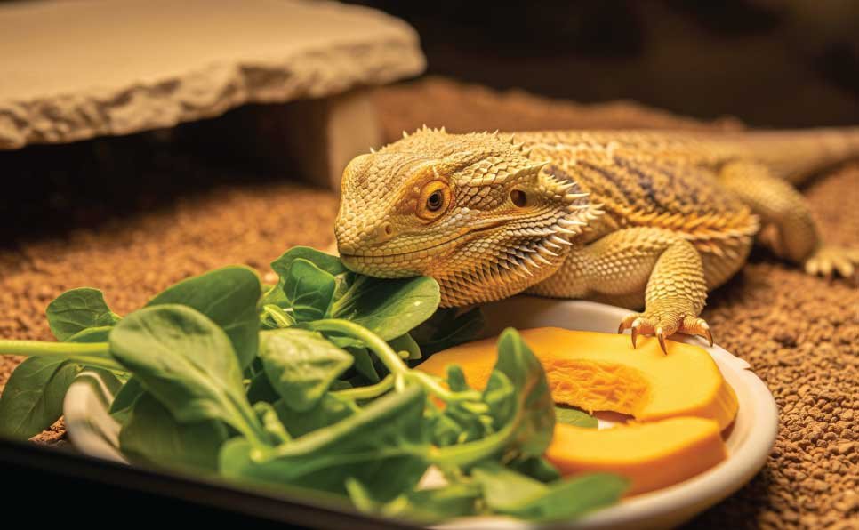 bearded-dragon-eating-fresh-green-leafy-vegetables