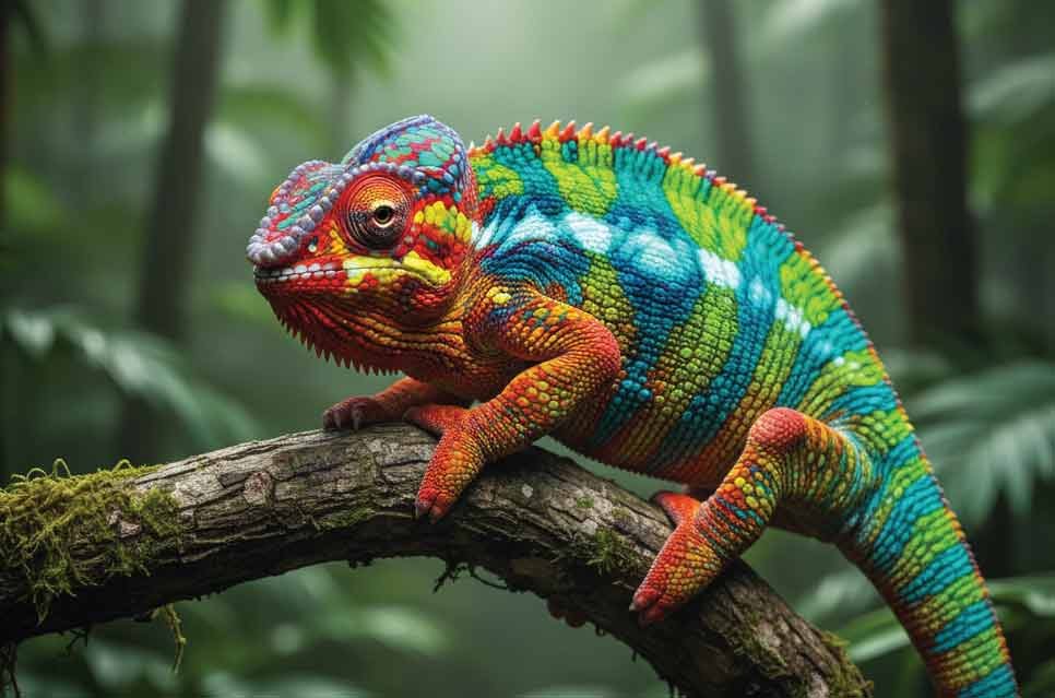 Panther-chameleon-resting