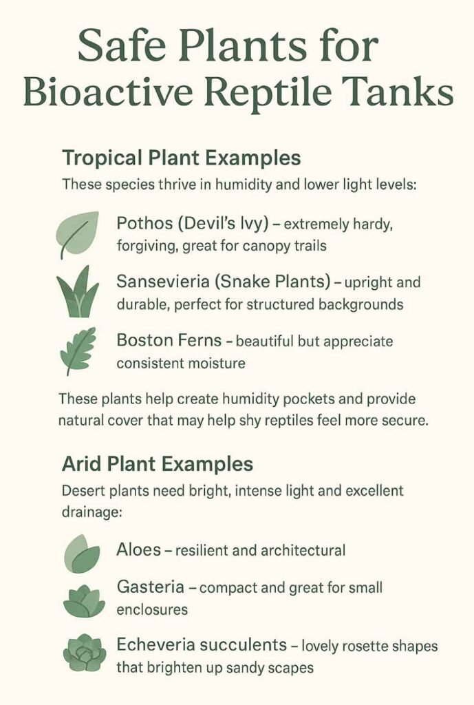 Safe Plants for Bioactive Reptile Tanks