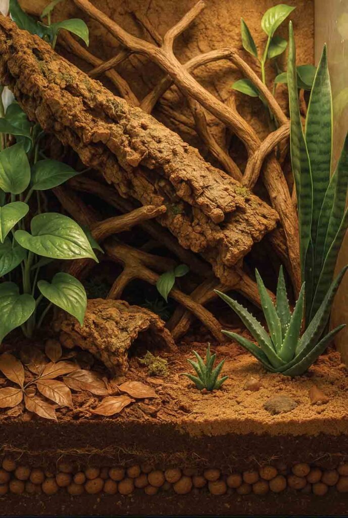 fully established bioactive reptile enclosure