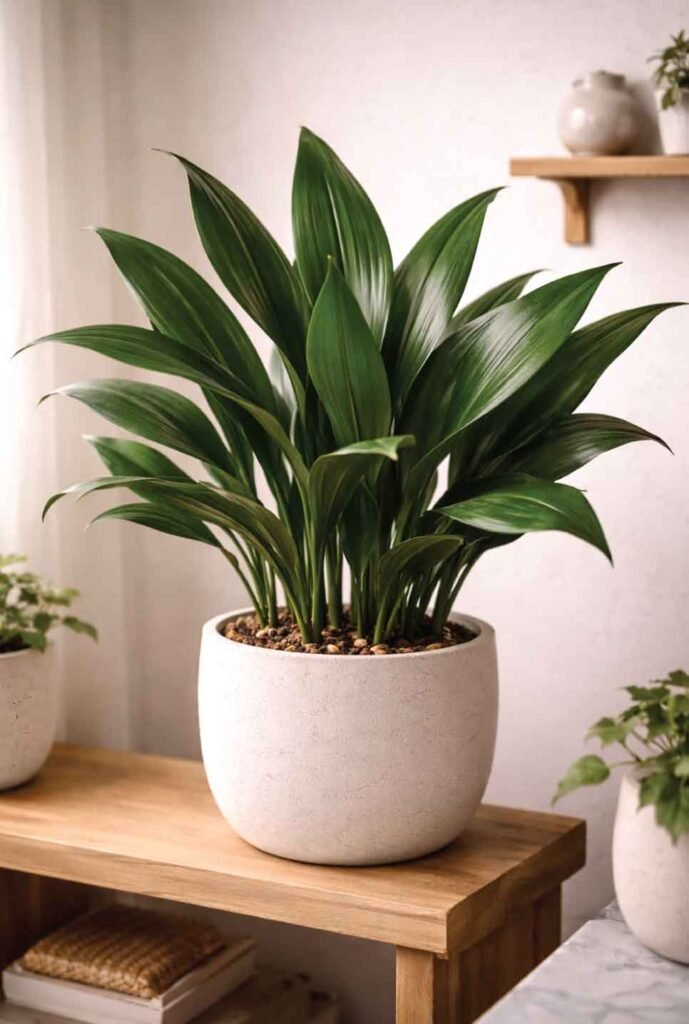 Cat-safe alternative to ZZ plant: cast iron plant growing indoors in low light