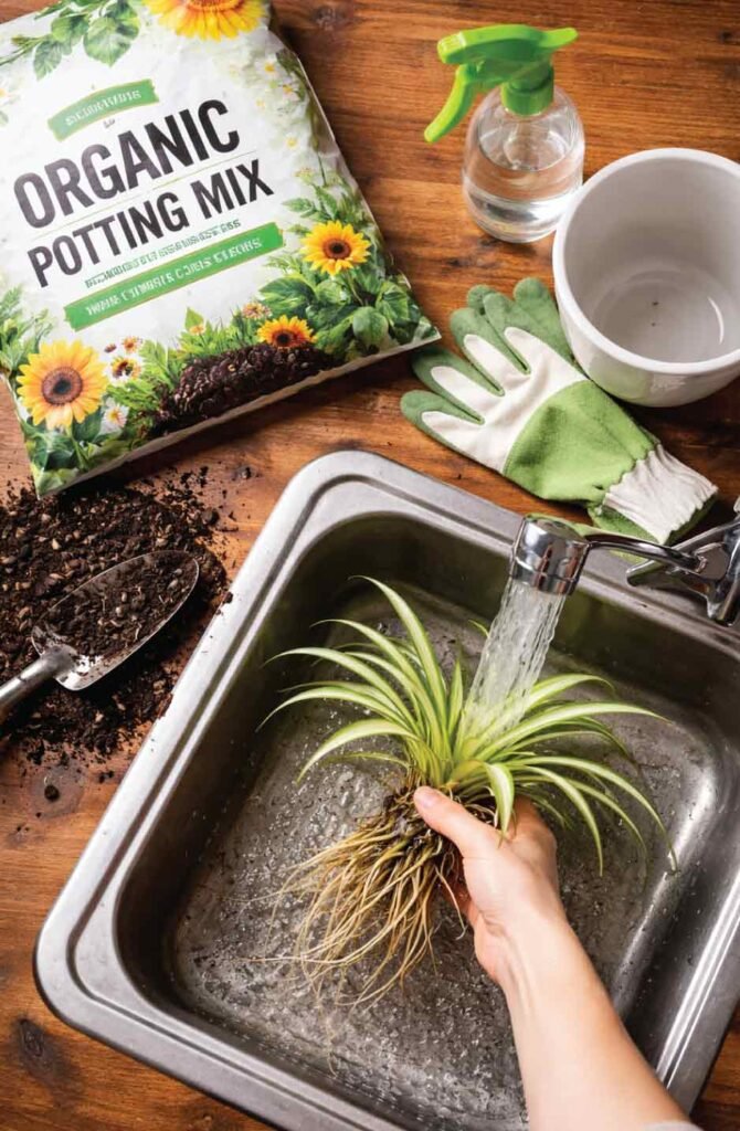 Plant quarantine and preparation supplies for safely adding plants to reptile terrarium