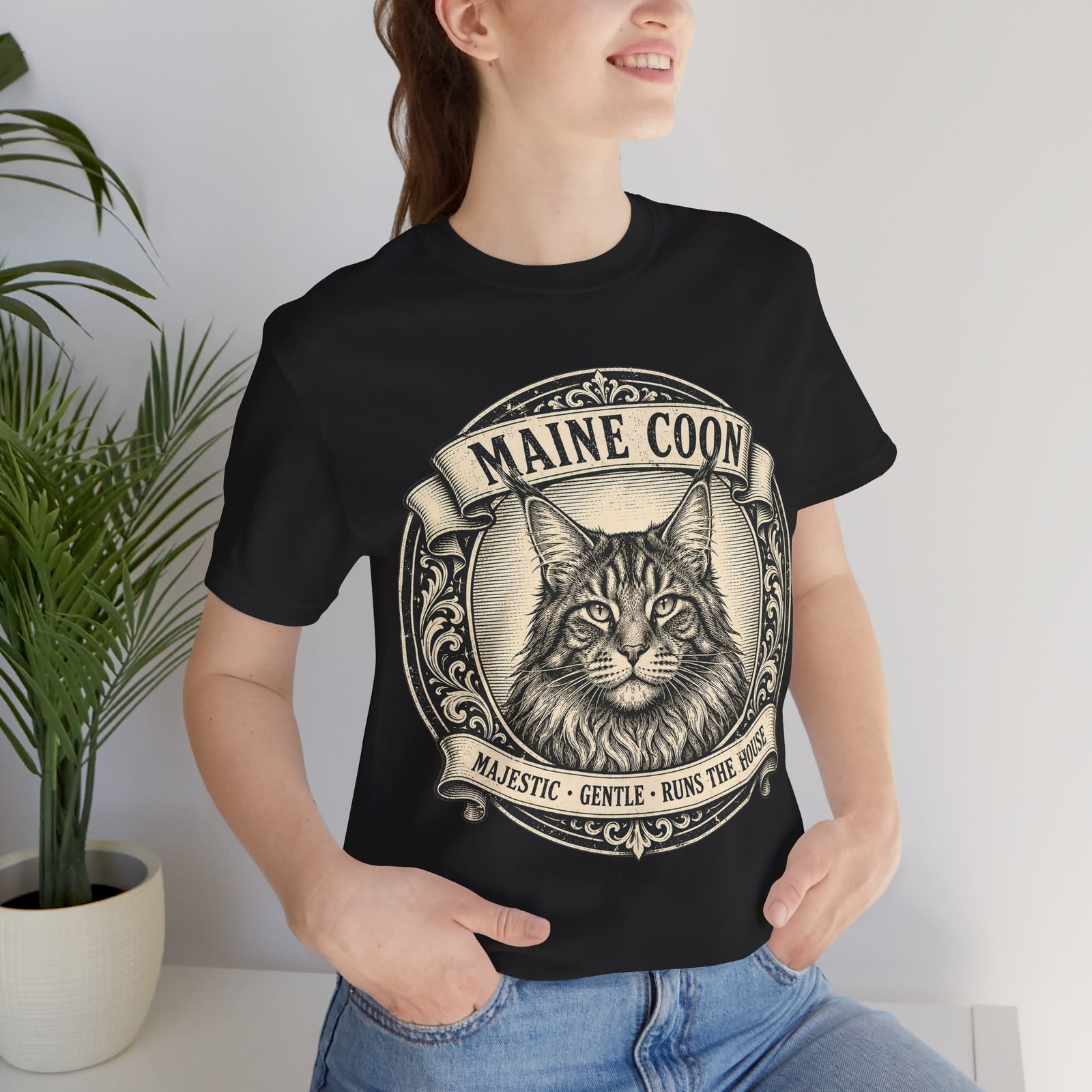 Maine Coon T-Shirt | Vintage Maine Coon Cat Graphic Tee | Majestic Gentle Cat Lover Gift - Image 4