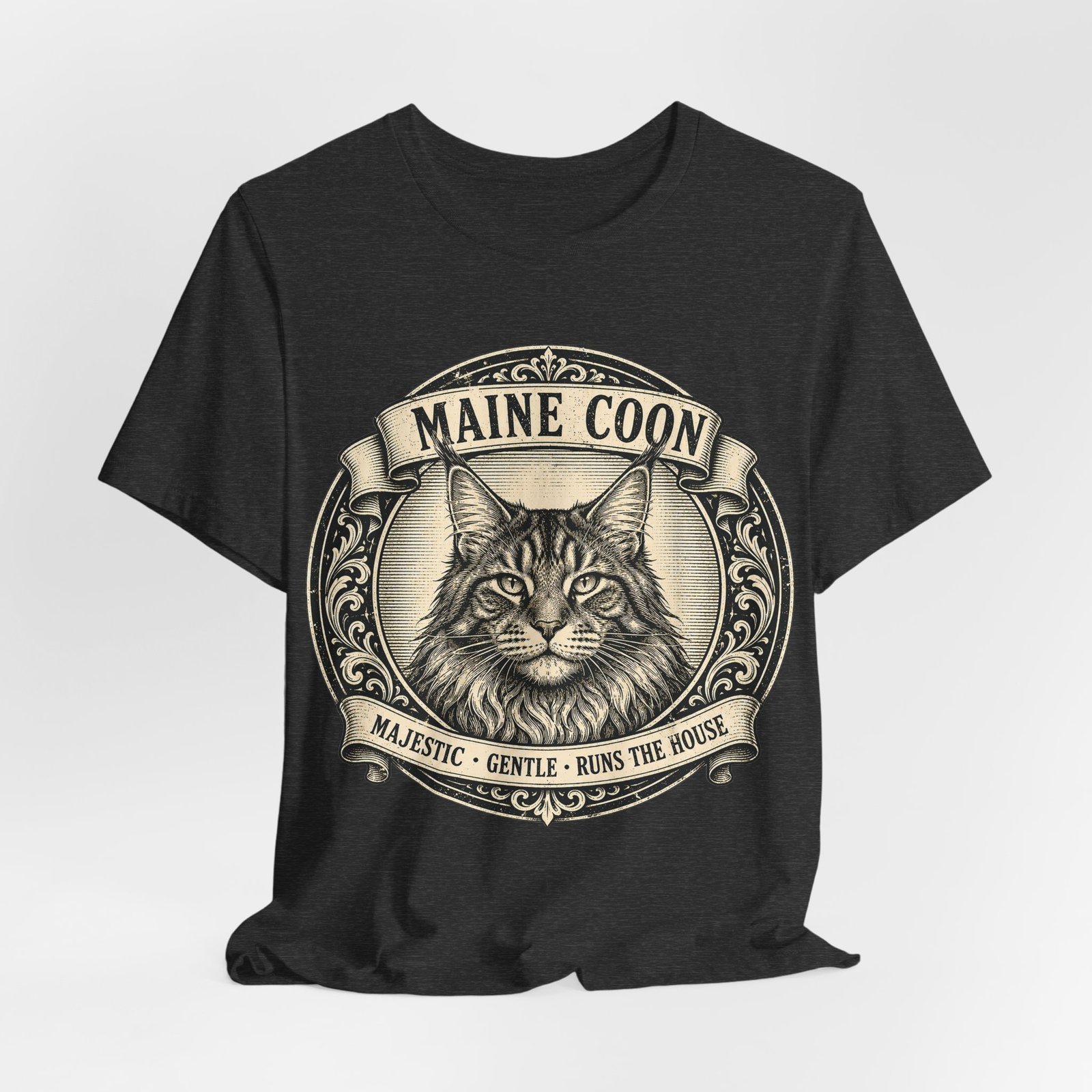 Maine Coon T-Shirt | Vintage Maine Coon Cat Graphic Tee | Majestic Gentle Cat Lover Gift - Image 5
