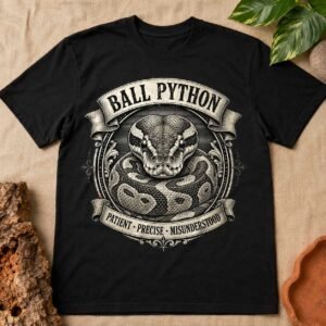 Ball Python T-Shirt | Vintage Snake Graphic Tee | Patient Precise Misunderstood Reptile Lover Gift