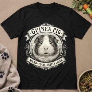 Guinea Pig T-Shirt | Vintage Guinea Pig Graphic Tee | Round Loud Small Pet Lover Gift