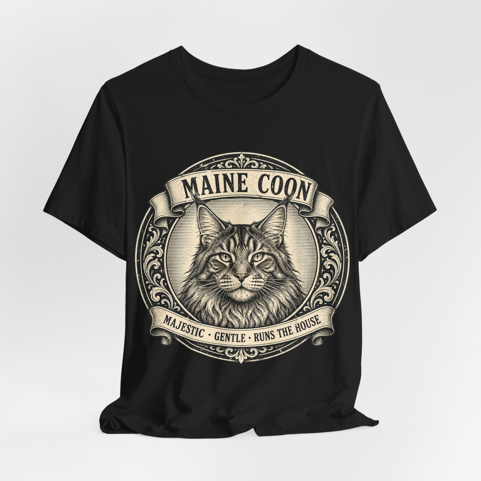Maine Coon T-Shirt | Vintage Maine Coon Cat Graphic Tee | Majestic Gentle Cat Lover Gift - Image 3