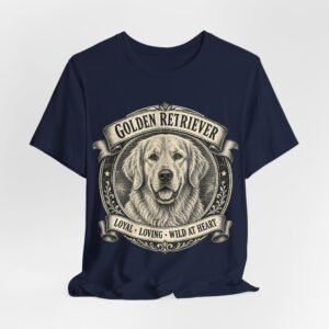 Golden Retriever T-Shirt | Vintage Golden Retriever Graphic Tee | Loyal Loving Wild at Heart Dog Lover Gift