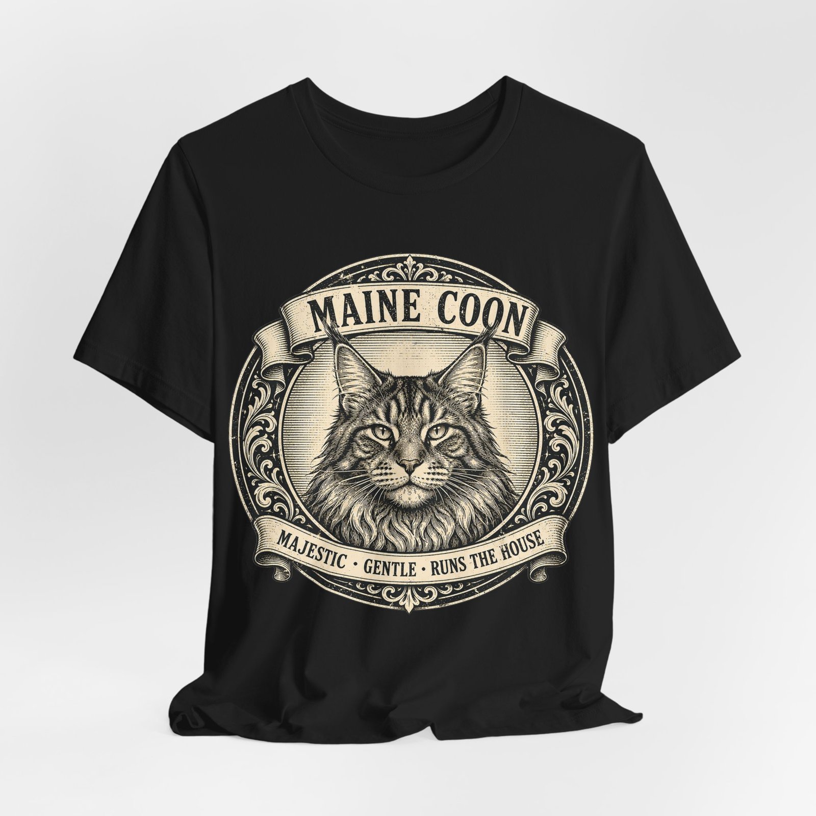 Maine Coon T-Shirt | Vintage Maine Coon Cat Graphic Tee | Majestic Gentle Cat Lover Gift - Image 2