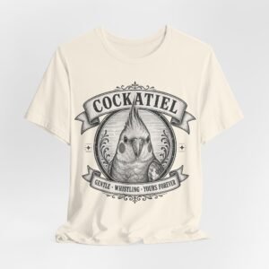 Cockatiel T-Shirt | Vintage Cockatiel Graphic Tee | Gentle Whistling Bird Lover Gift
