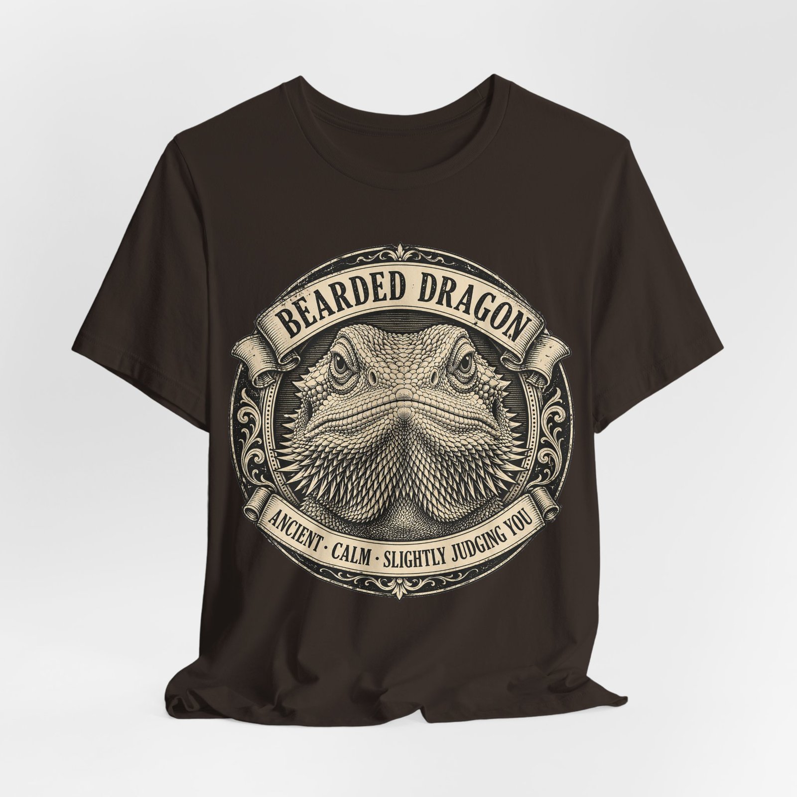 Bearded Dragon T-Shirt | Vintage Reptile Graphic Tee | Ancient Calm Slightly Judging You Gift - Image 4