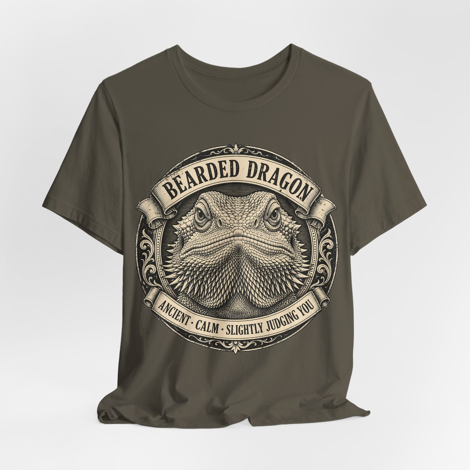 Bearded Dragon T-Shirt | Vintage Reptile Graphic Tee | Ancient Calm Slightly Judging You Gift