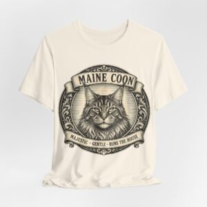 Maine Coon T-Shirt | Vintage Maine Coon Cat Graphic Tee | Majestic Gentle Cat Lover Gift