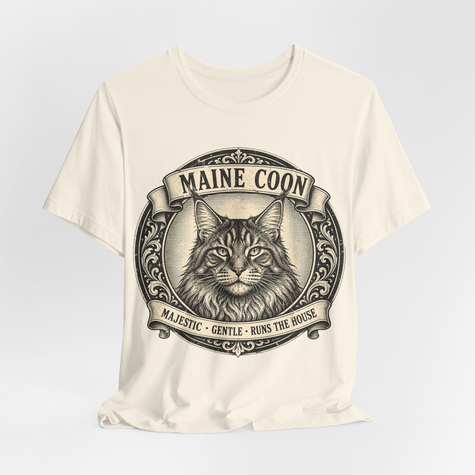 Maine Coon T-Shirt | Vintage Maine Coon Cat Graphic Tee | Majestic Gentle Cat Lover Gift