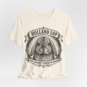 Holland Lop T-Shirt | Vintage Rabbit Graphic Tee | Soft Curious Bunny Lover Gift