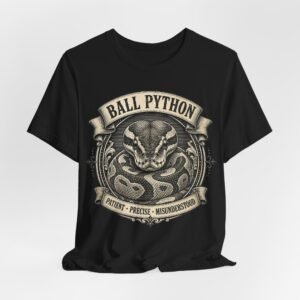 Ball Python T-Shirt | Vintage Snake Graphic Tee | Patient Precise Misunderstood Reptile Lover Gift